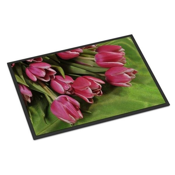 Carolines Treasures Carolines Treasures APH5048JMAT Pink Tulips Indoor or Outdoor Mat; 24 x 36 in. - APH5048JMAT