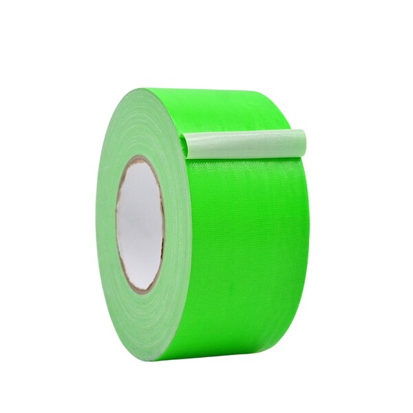 Wod Tape DTC12F Contractor Grade Duct Tape Fluorescent Green 49 in. x 60 ft. - WOD DTC12F-49000-LOG-60-FGR