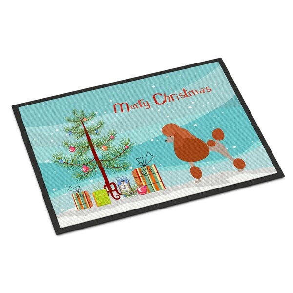Carolines Treasures Royal Poodle Christmas Indoor or Outdoor Mat, 24 x 36 in. - BB8473JMAT