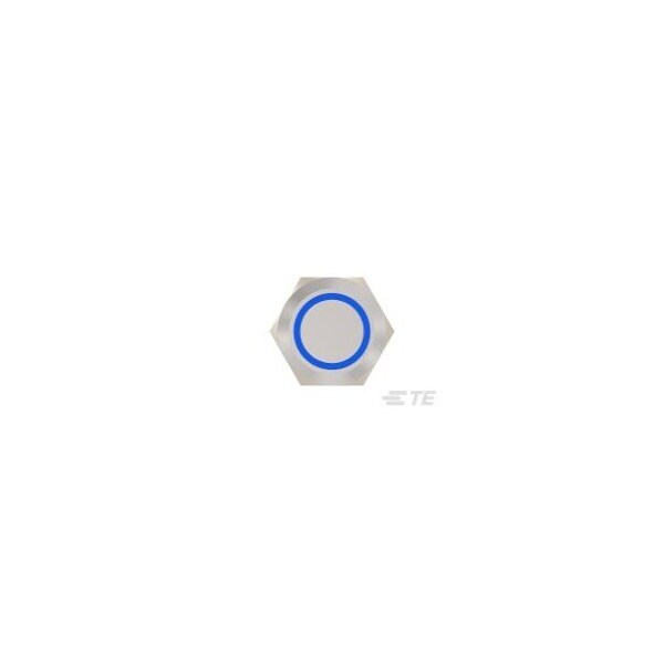 Alcoswitch AV19 DPM 5A FIX RING LED AZUL 12V - AV1920R712Q04
