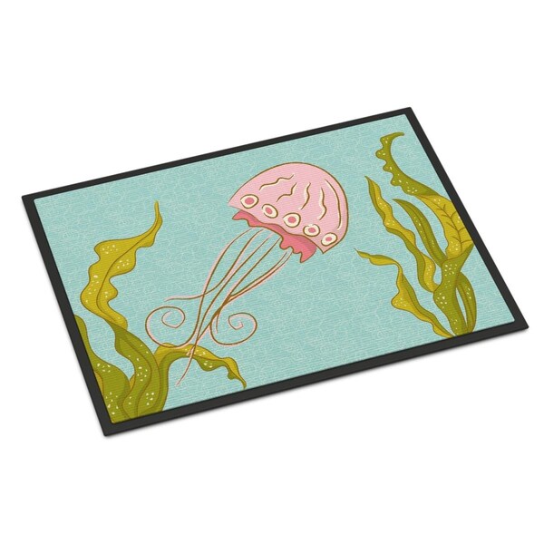 Carolines Treasures Jelly Fish Indoor or Outdoor Mat - 18 x 27 in. - BB8546MAT