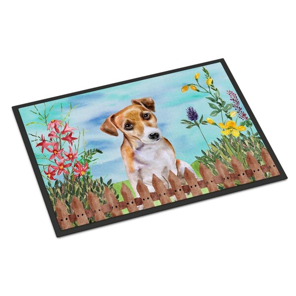 Carolines Treasures Jack Russell Terrier No.2 Spring Indoor or Outdoor Mat - 24 x 36 in. - CK1275JMAT