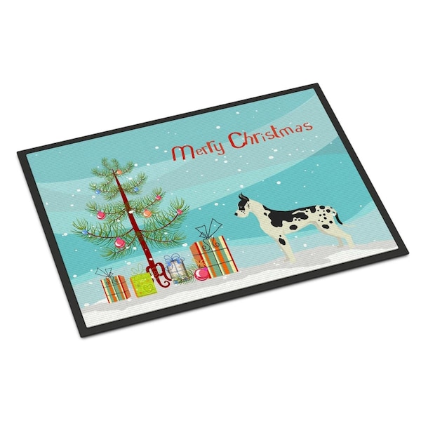 Carolines Treasures 24 x 36 in. Great Dane Christmas Tree Indoor or Outdoor Mat - CK3542JMAT