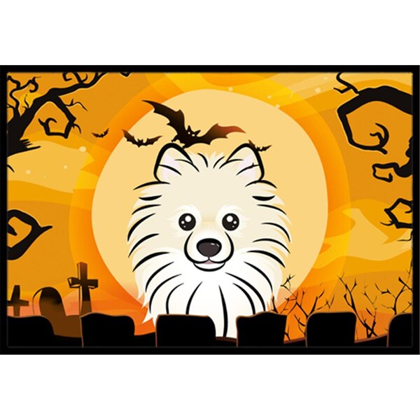 Carolines Treasures Halloween Pomeranian Indoor and Outdoor Mat- 18 x 27 in. - BB1765MAT