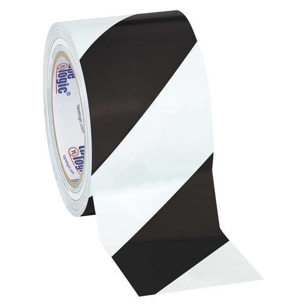 Partners Brand Tape Logic Striped Vinyl Tape, 7.0 Mil, 3" x 36 yds., Black/White, 3/Case - T93363PKBW