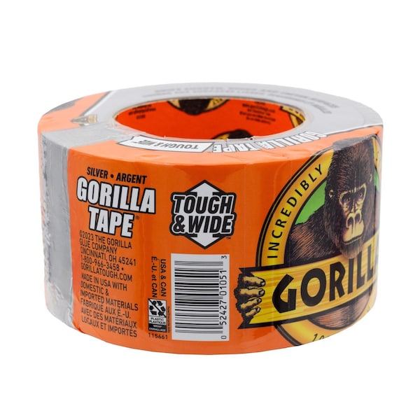 Gorilla Glue Gorilla 2.88 in. W X 25 yd L Silver Duct Tape - 105680