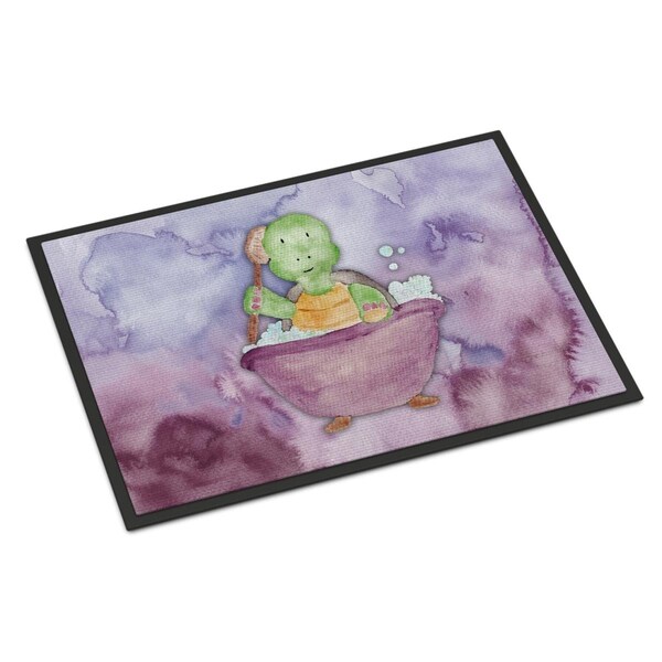 Carolines Treasures 18 x 27 in. Turtle Bathing Watercolor Indoor or Outdoor Mat - BB7344MAT