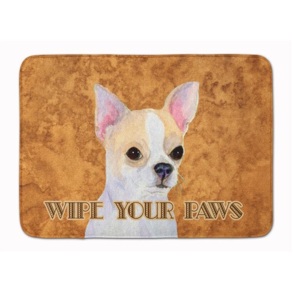 Carolines Treasures Chihuahua Wipe Your Paws Machine Washable Memory Foam Mat - SS4901RUG