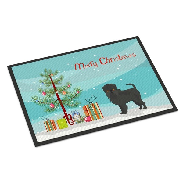 Carolines Treasures 24 x 36 in. Affenpinscher Christmas Tree Indoor or Outdoor Mat - CK3440JMAT