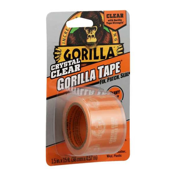 Gorilla Glue Duct Tape, Clear, 5 yd., 1-1/2 in. W - 6015002
