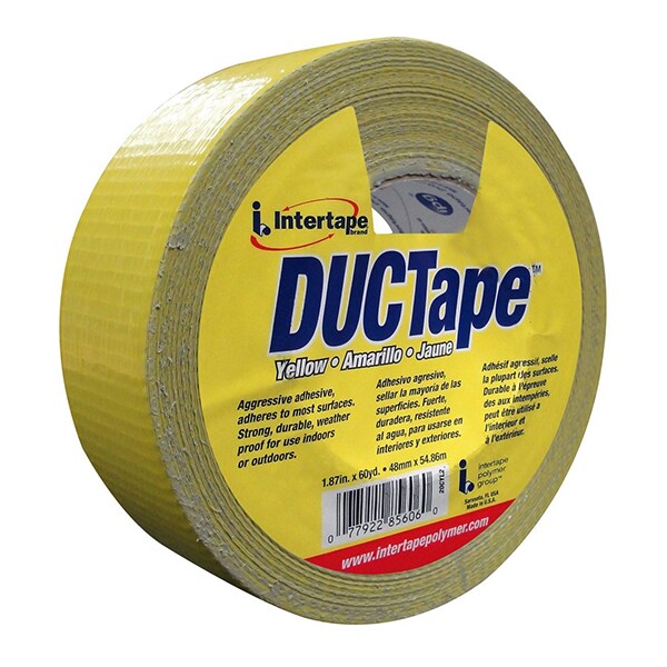 Intertape 1.88" x 60 Yds Yellow Jobsite General Purpose Duct Tape Colored - 20CYL2