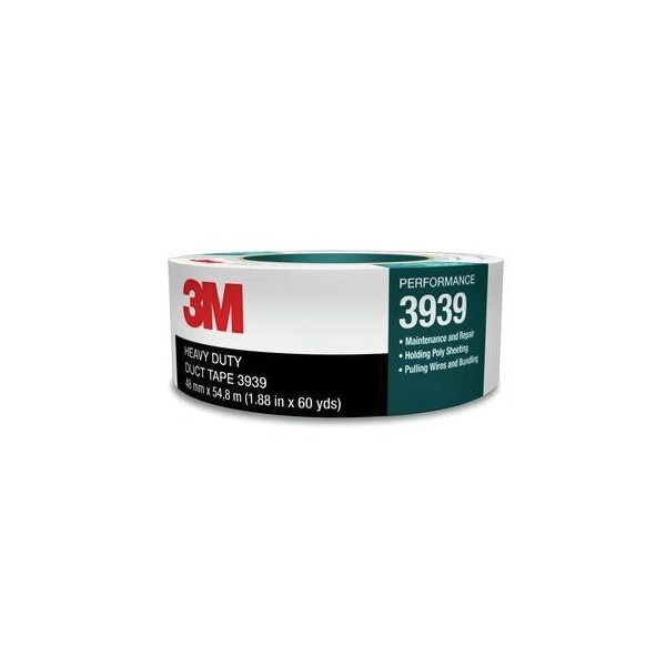 3M 3M Heavy Duty Duct Tape 3939 Silver, 48 mmx54.8 m 9.0 mil - 7000028933