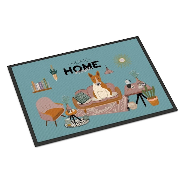 Carolines Treasures 18 x 27 in. Red White Bull Terrier Sweet Home Indoor or Outdoor Mat - CK7980MAT
