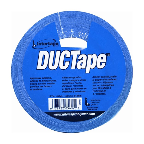 Intertape 1.88" x 60 Yds Blue Jobsite General Purpose Duct Tape Colored - 20CBL2