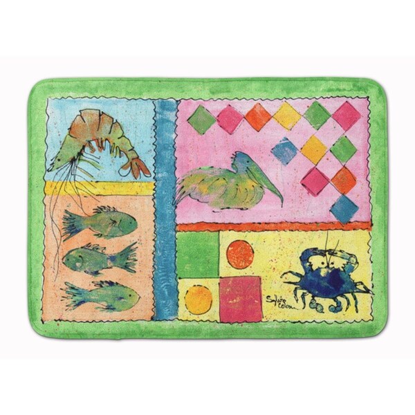 Carolines Treasures Blue Heron Machine Washable Memory Foam Mat - 8104-RUG