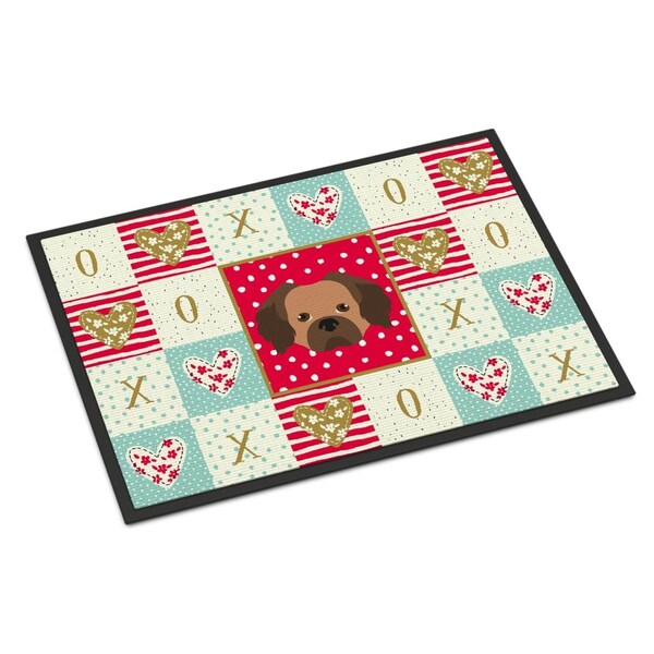 Carolines Treasures 18 x 27 in. Tibetan Spaniel Love Indoor or Outdoor Mat - CK5240MAT