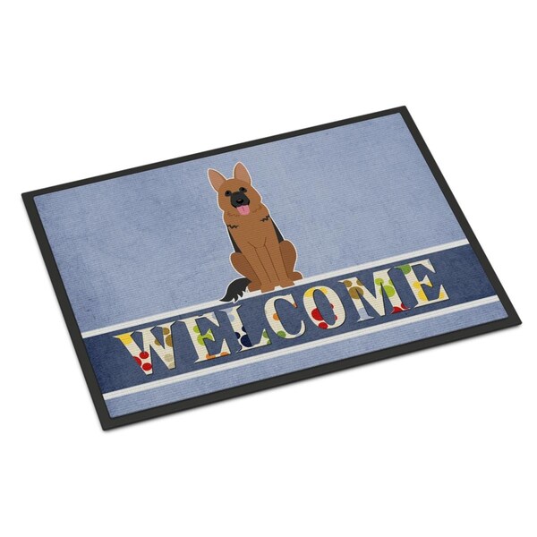 Carolines Treasures 18 x 27 in. German Shepherd Welcome Indoor or Outdoor Mat - BB5648MAT