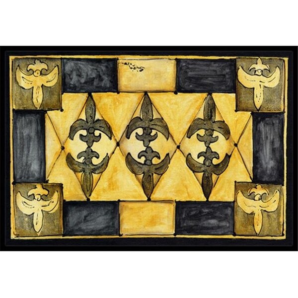 Carolines Treasures Carolines Treasures 8089-MAT Fleur de lis Indoor Or Outdoor Mat - 18 x 27 in. - 8089-MAT