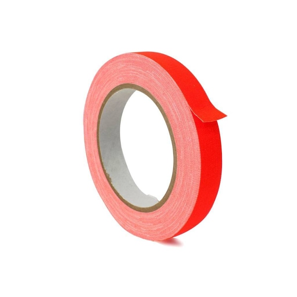 Wod Tape GTMC12F Premium Grade Gaffer Tape Fluorescent Orange 1 in. X 60 yds., 48PK - WOD GTMC12F-01000-48-60-FOR
