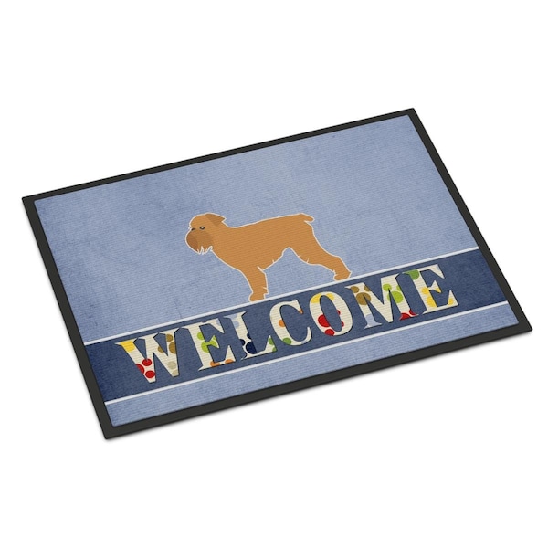 Carolines Treasures 18 x 27 in. Brussels Griffon Welcome Indoor or Outdoor Mat - BB5544MAT
