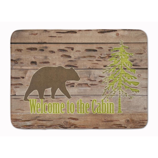 Carolines Treasures Welcome to the Cabin Machine Washable Memory Foam Mat - SB3081RUG