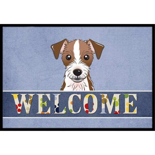 Carolines Treasures Jack Russell Terrier Welcome Indoor and Outdoor Mat- 24 x 36 in. - BB1388JMAT