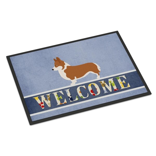 Carolines Treasures Pembroke Welsh Corgi Welcome Indoor or Outdoor Mat - 24 x 36 in. - BB8320JMAT
