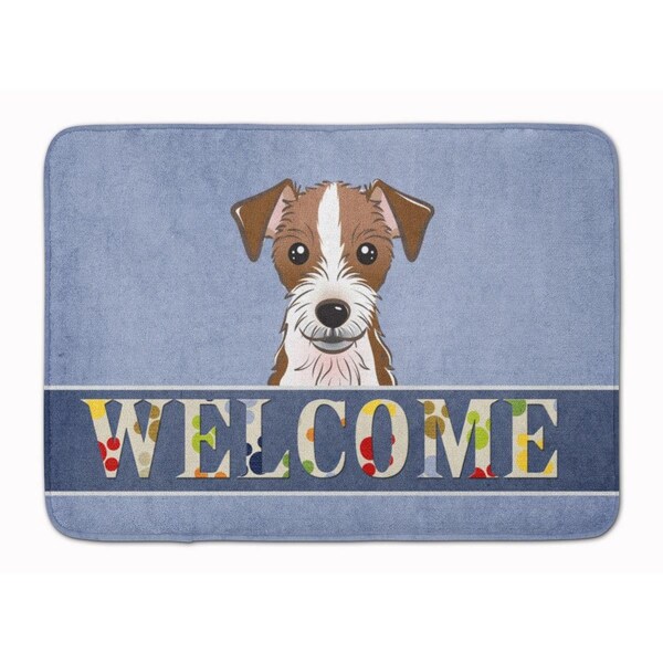 Carolines Treasures Jack Russell Terrier Welcome Machine Washable Memory Foam Mat - BB1388RUG