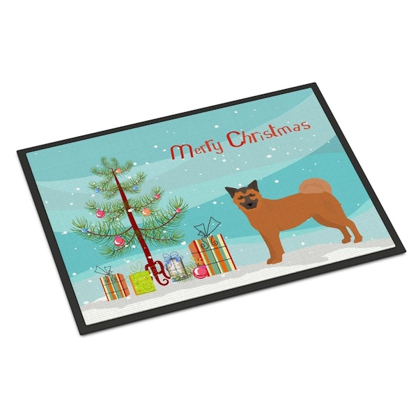 Carolines Treasures 18 x 27 in. Chow Shepherd Christmas Tree Indoor or Outdoor Mat - CK3819MAT