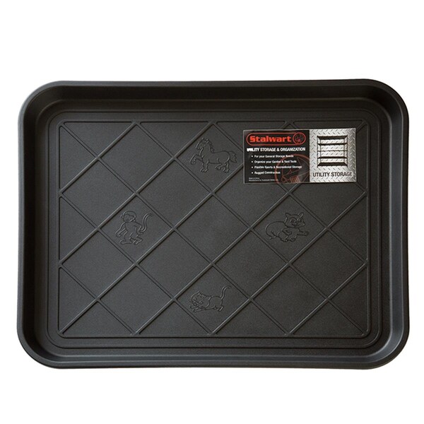 Kd Gabinetes 20 x 15 x1.3 in. Eco Friendly Utility Boot Tray Mat - Black - KD3854495
