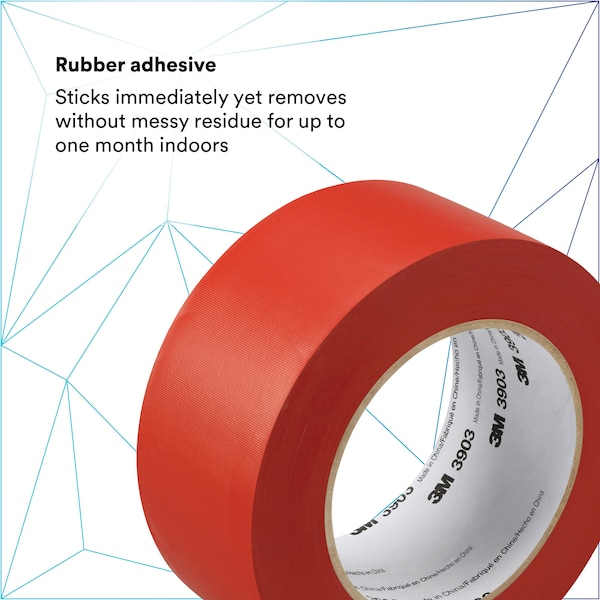 3M Duct Tape, 2 In x 50 yd, 6.5 mil, Red, Vinyl - 3903