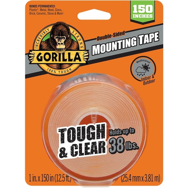 Gorilla Glue Duct Tape, White, 2 7/8 in x 25 yd, 0.7 mil - 6025302