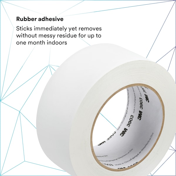 3M Duct Tape, 2 x 50 yd, 6.5 mil, White, Vinyl - 3903