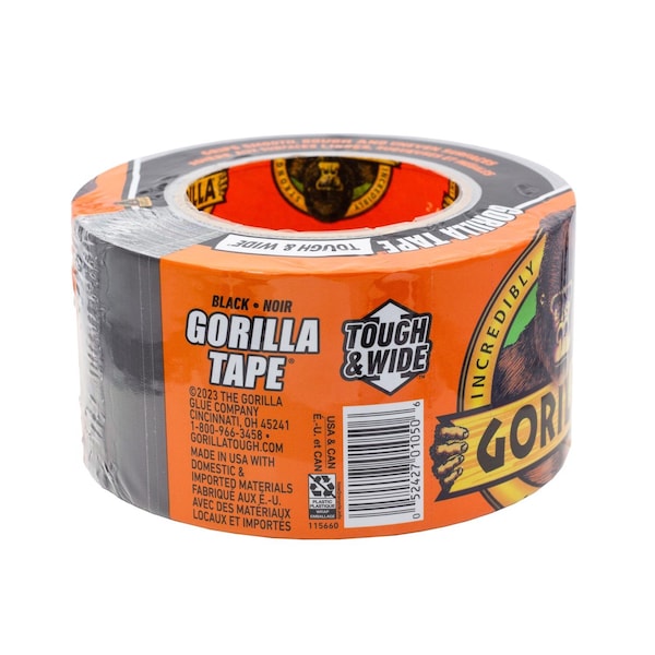 Gorilla Glue Gorilla 2.88 in. W X 25 yd L Black Duct Tape - 6003001