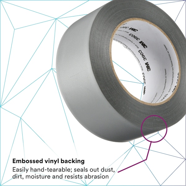 3M Duct Tape, 2 x 50 yd, 6.5 mil, Gray, Vinyl - 3903