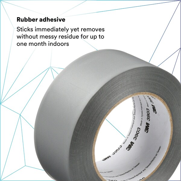 3M Duct Tape, 2 x 50 yd, 6.5 mil, Gray, Vinyl - 3903