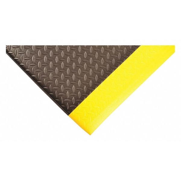 Zoro Select Antifatigue Mat, 60 ft. L x 3 ft. W, 1/2" Thickness, Closed Cell PVC Foam, Diamond Plate - 39R803