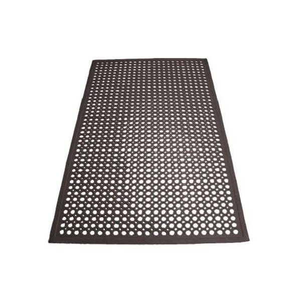 Winco Winco 3"x5" Anti Fatigue Black Floor Mat - RBM-35K