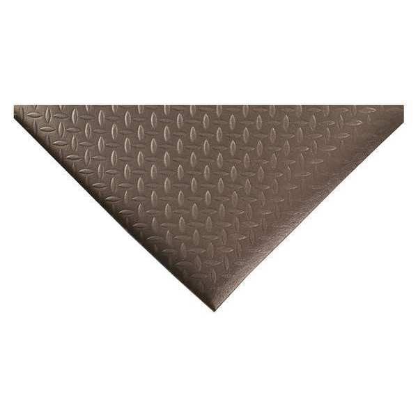 Zoro Select Antifatigue Mat, 8 ft. L x 2 ft. W, 1/2" Thickness, Closed Cell PVC Foam, Diamond Plate, Black - 39R792