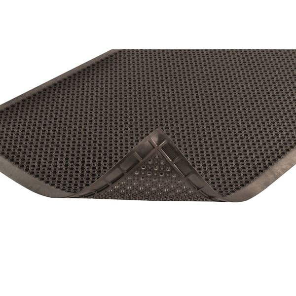 Notrax Drainage Entrance Mat, Rubber, 5/32 in Thick, Black, 4 ft W x 6 ft L - 599S0046BL