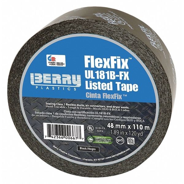Nashua Duct Tape, 48mm W, 110m L, Industrial, Black - 555