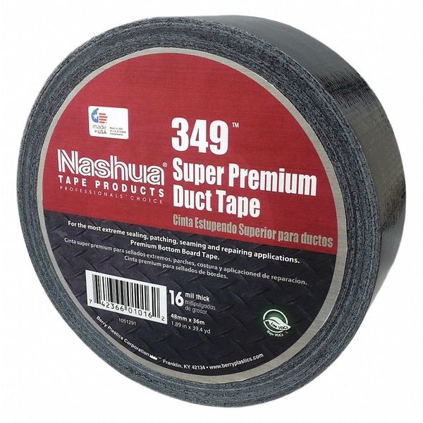 Nashua Duct Tape, 48mm x 36m, 16 mil, Black - 349