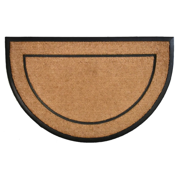 Calloway Mills Entrance Mat, Coir/Rubber, Natural, Black - 106573672