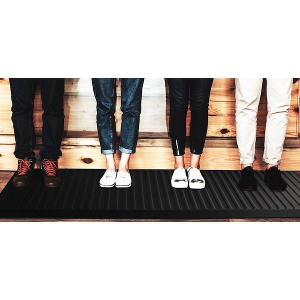 Floortex Antifatigue Mat, 23 in L x 67 in W, .90 in Thickness, Black - FLRFCA2471XVBK