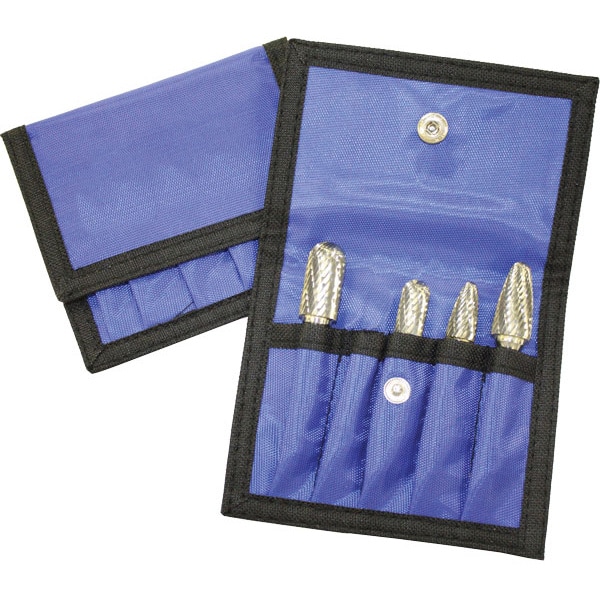 Mastercut Tool 5pc. Dblcut Bur Set in Blue Pouch W/Logo - POUCH-WL3MMDC