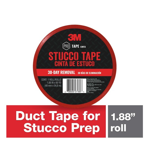 Scotch Stucco Tape 3260-A, 1.88"x60yd, PK12 - 3260-A