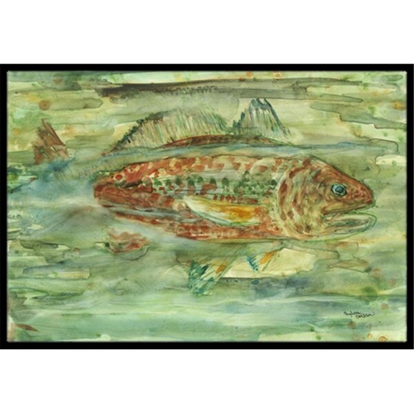 Carolines Treasures Abstract Red Fish Indoor or Outdoor Mat- 24 x 36 in. - 8960JMAT