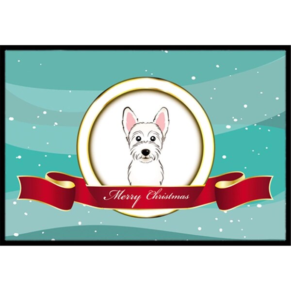 Carolines Treasures Westie Merry Christmas Indoor and Outdoor Mat- 24 x 36 in. - BB1536JMAT