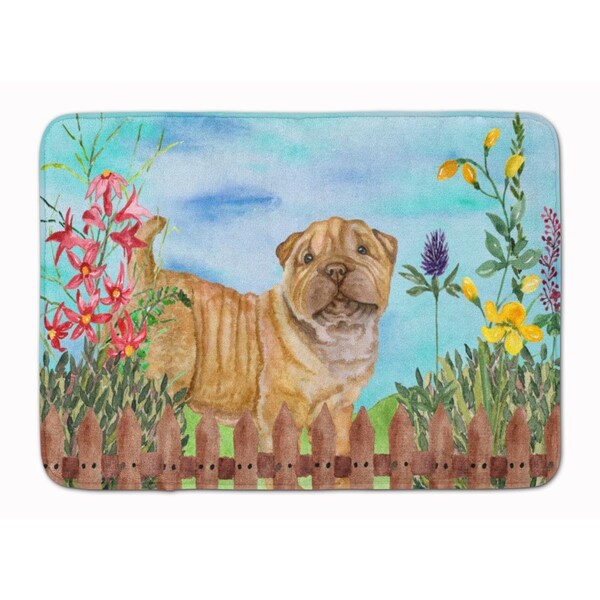 Carolines Treasures Shar Pei Puppy Spring Machine Washable Memory Foam Mat - CK1281RUG