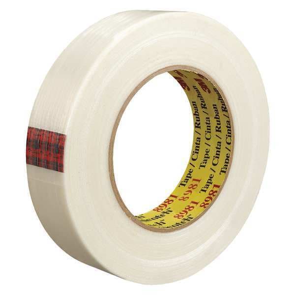 Scotch 3M 8981 Strapping Tape, 6.6 Mil, 1" x 60 yds., Clear, 36/Case - T9158981